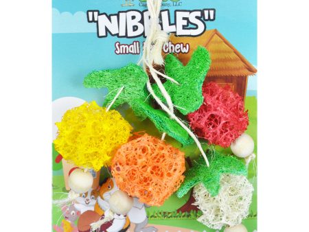 A &E Cages Nibbles Small Animal Loofah Chew Toy Bunch of Fruits; 1ea Online Sale