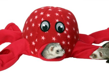 Marshall Pet Products Ferret Octo-Play Toy Octopus Red 1ea One Size For Sale