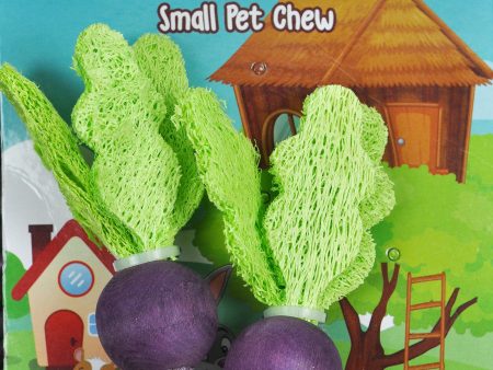 A &E Cages Nibbles Small Animal Loofah Chew Toy Turnips; 1ea Online