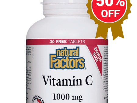 Natural Factors Vitamin C 1000 mg Plus Bioflavonoids & Rosehips 210 Tablets - Expires August 2024 Online Hot Sale