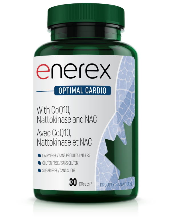 Enerex Optimal Cardio with CoQ10 Nattokinase and NAC (30 DRCaps) For Discount